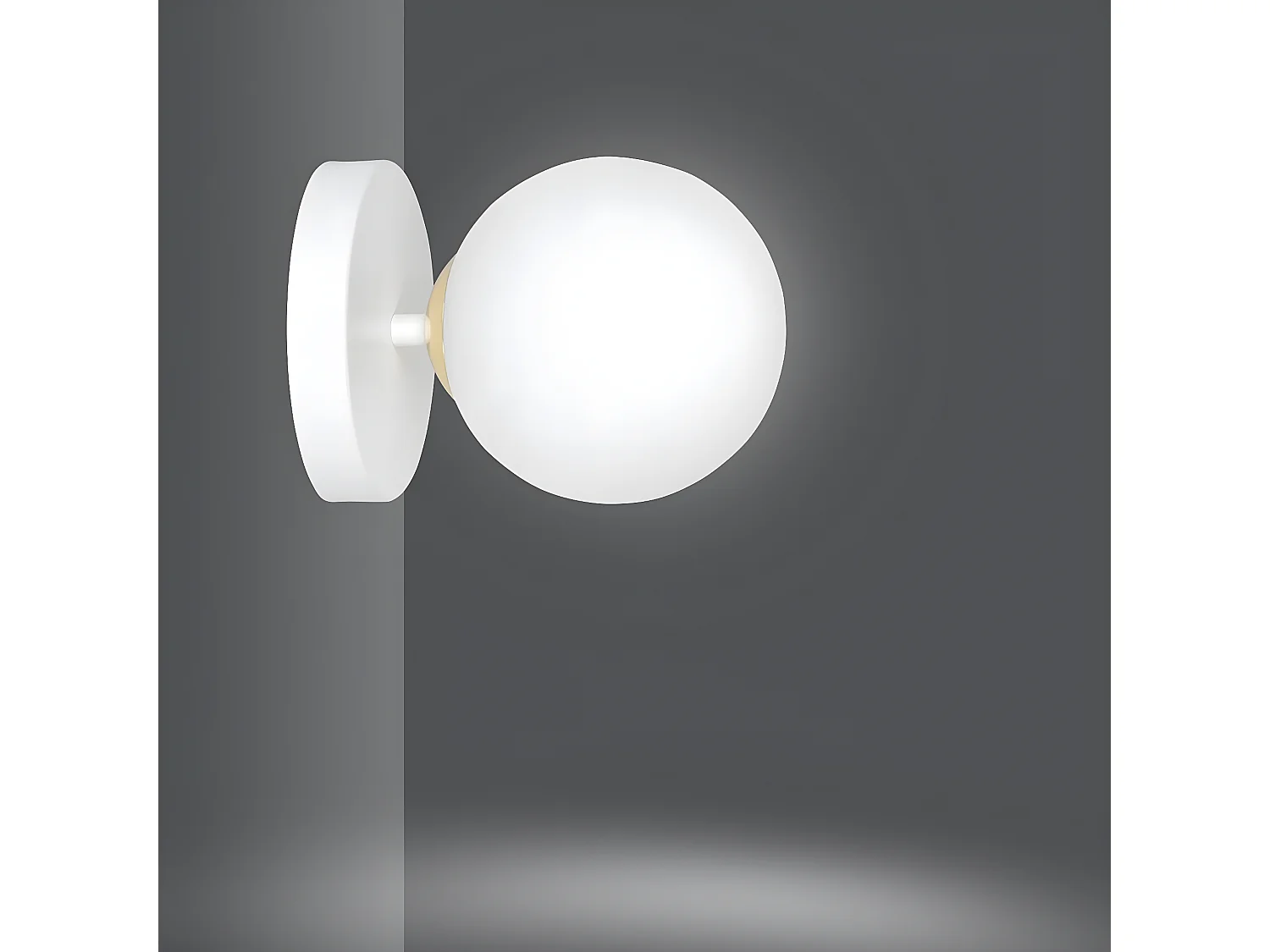 Applique Floki, Blanc, 15x15x18 cm, EPIKASA