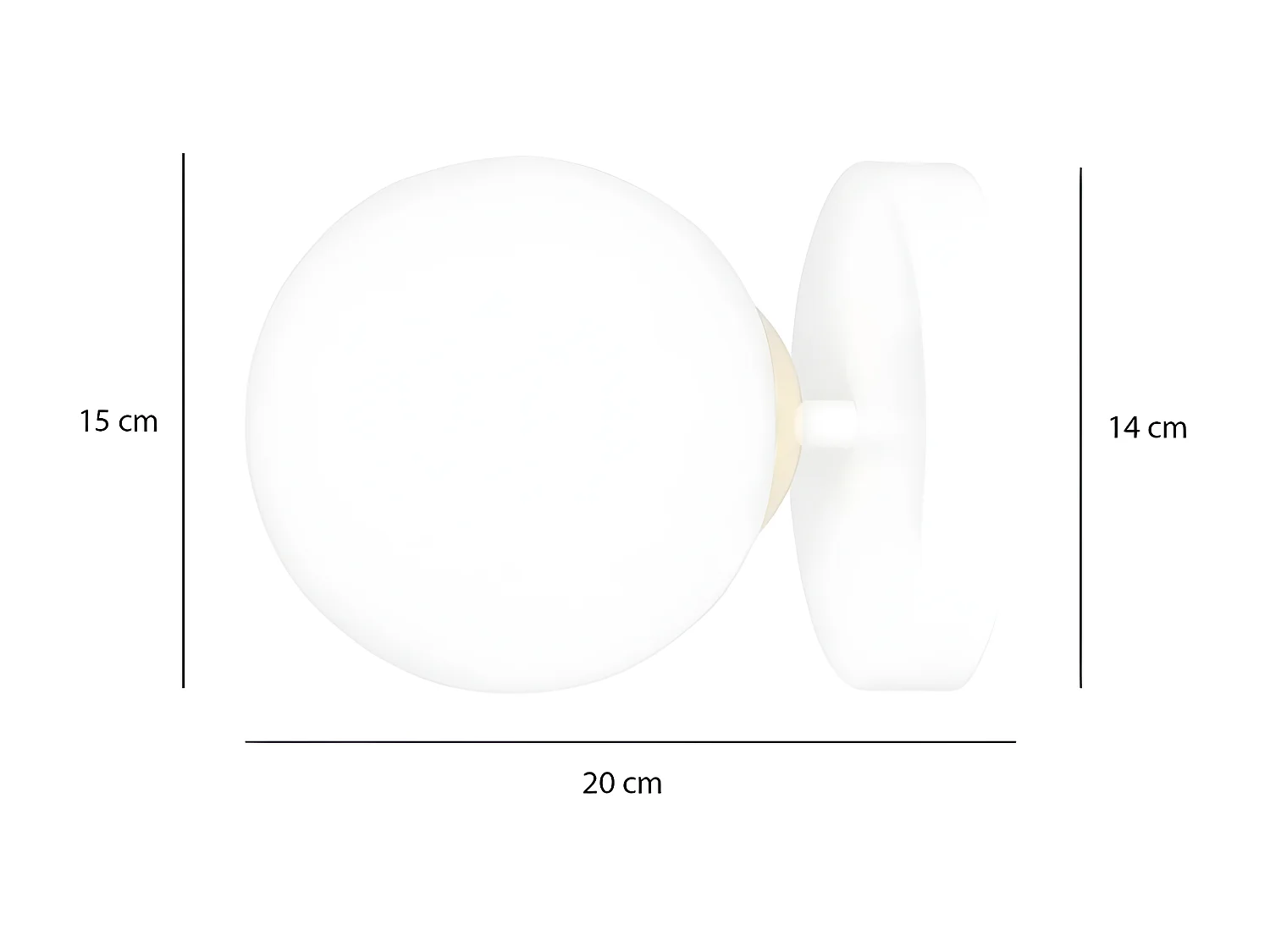 Applique Floki, Blanc, 15x15x18 cm, EPIKASA