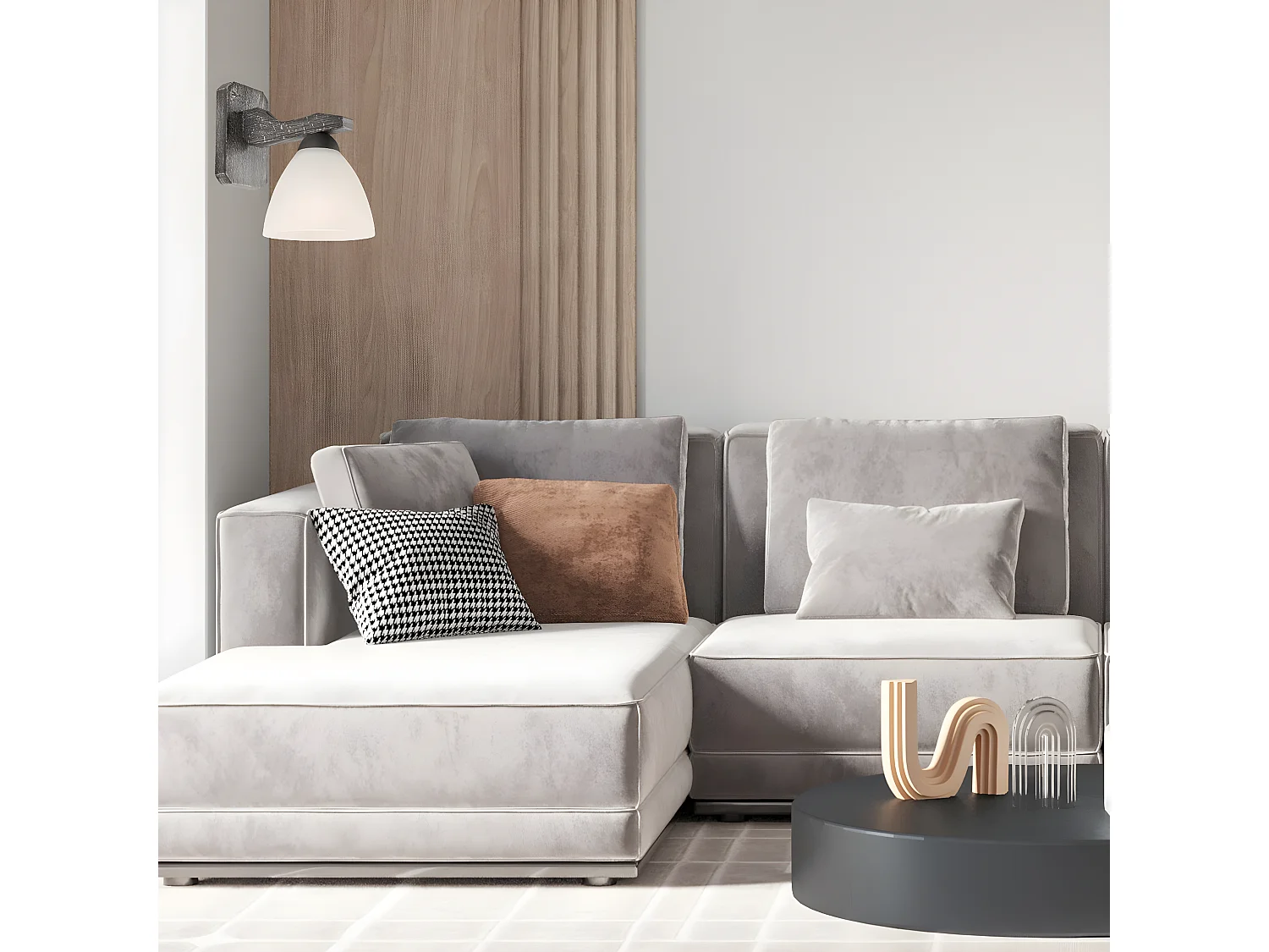 Applique Adriano, Gris, 21x21x21 cm, Seven Design