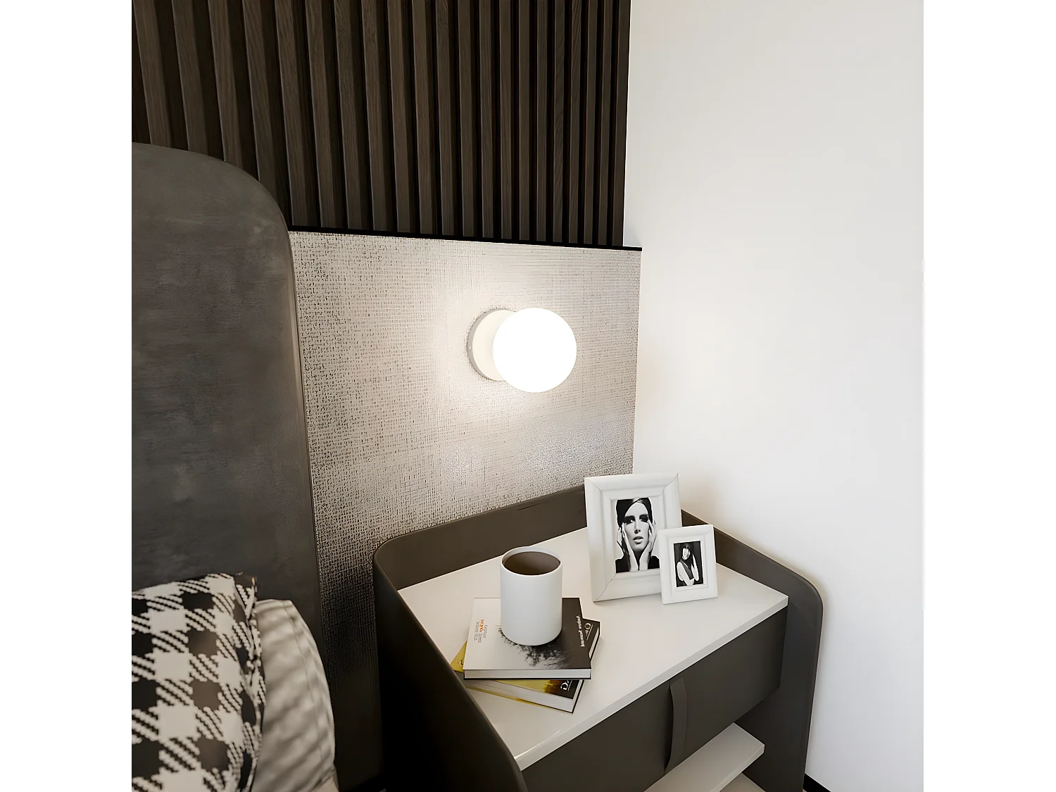 Wandlamp Bior, Wit, 15x15x18 cm, EPIKASA