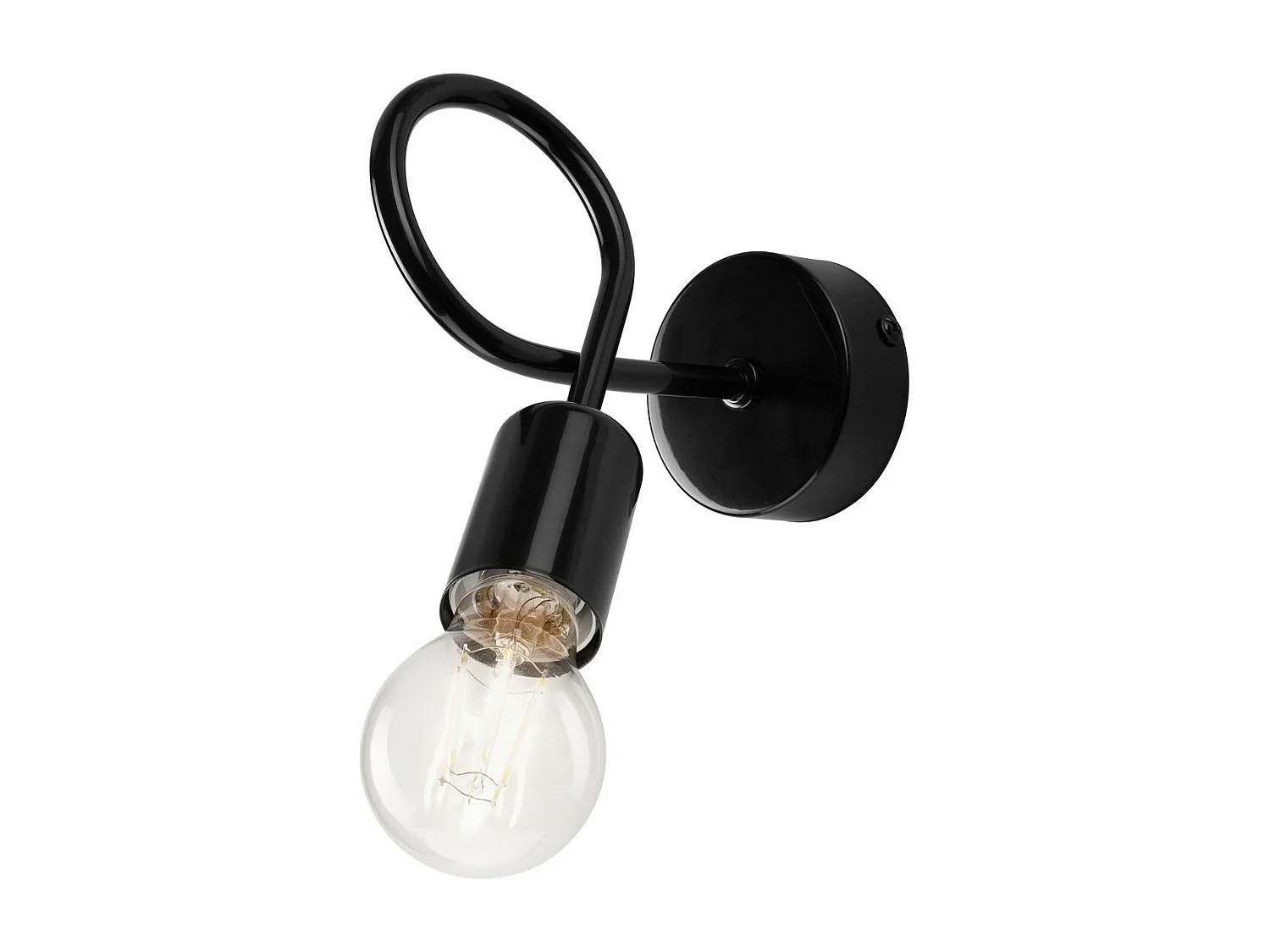 Applique Camilla, Noir, 8x8x18 cm, Seven Design