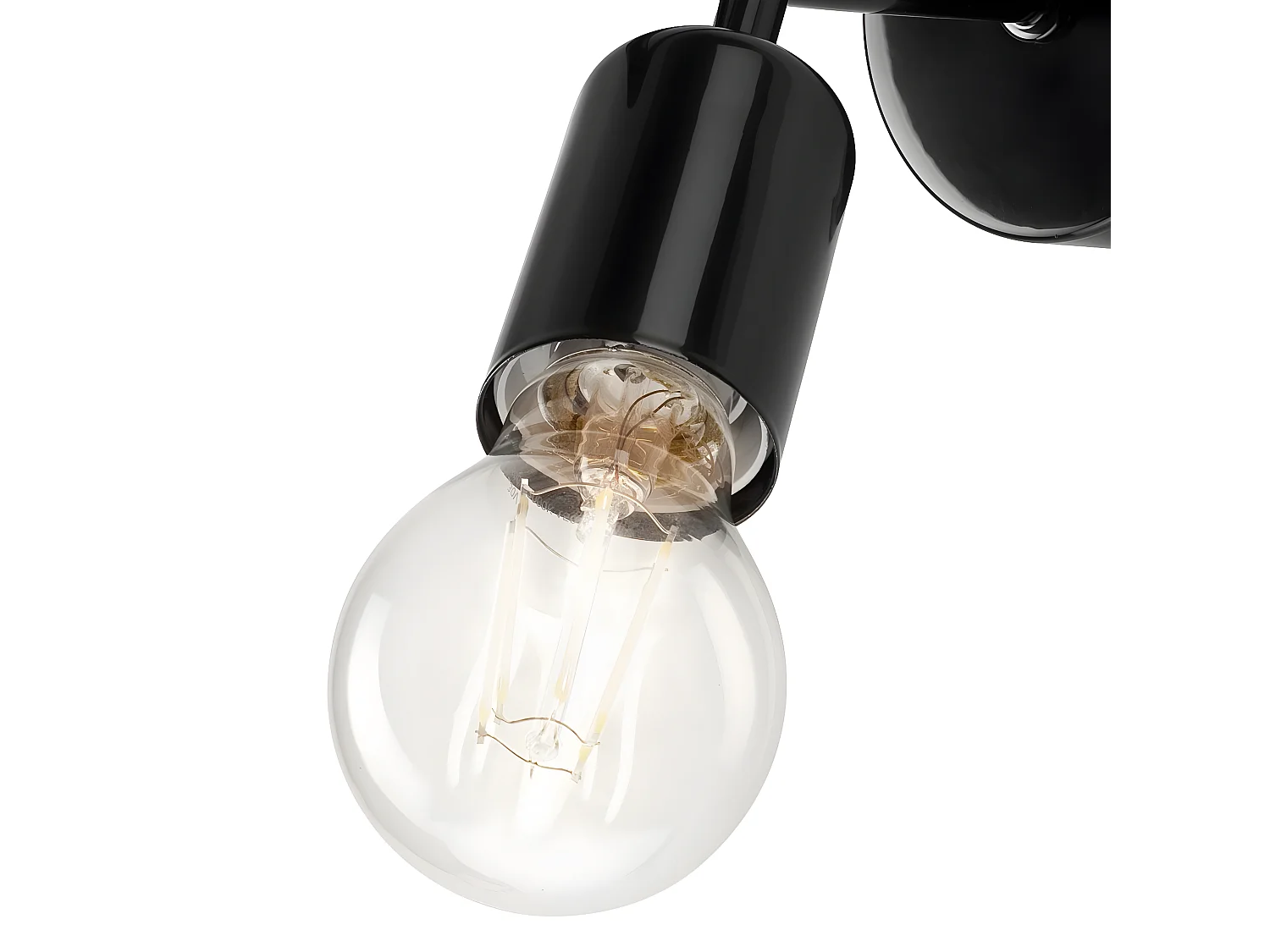 Applique Camilla, Noir, 8x8x18 cm, Seven Design