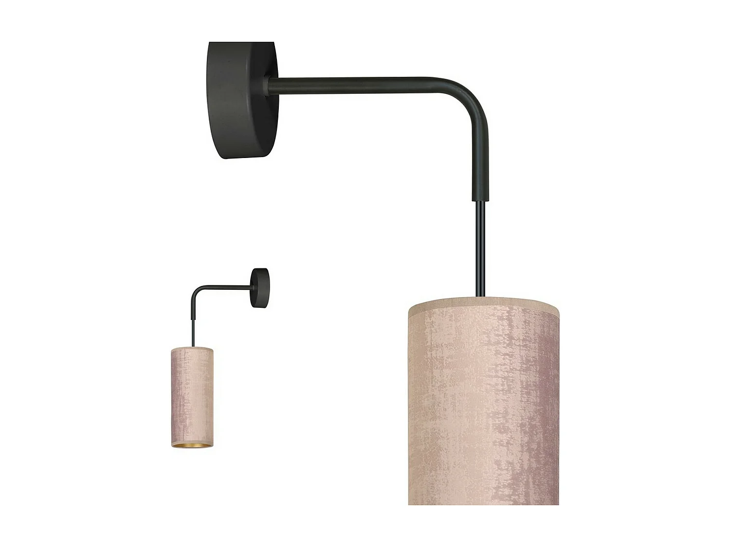 Applique Bente, Noir, 10x40x18 cm, EPIKASA