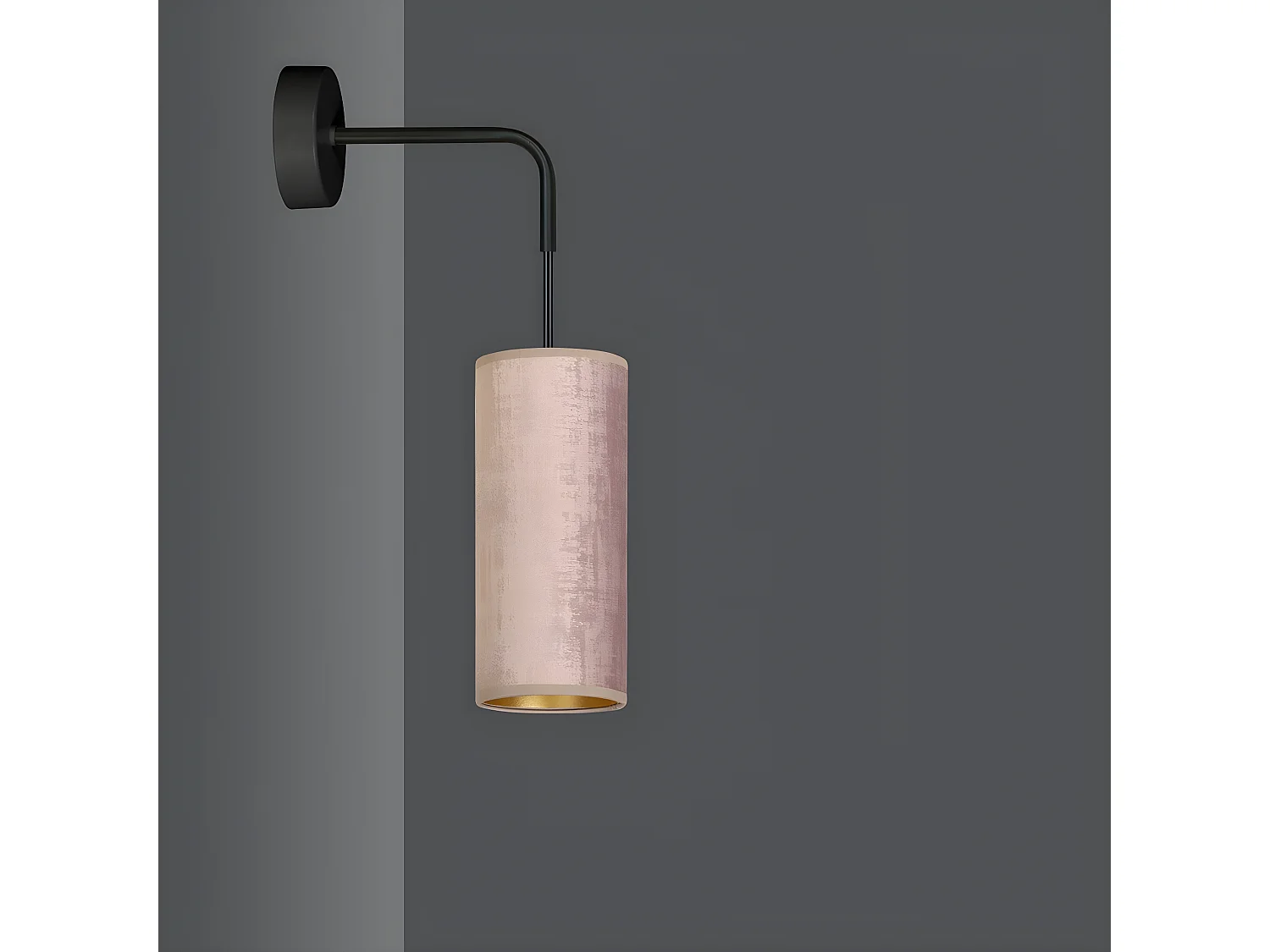 Applique Bente, Noir, 10x40x18 cm, EPIKASA