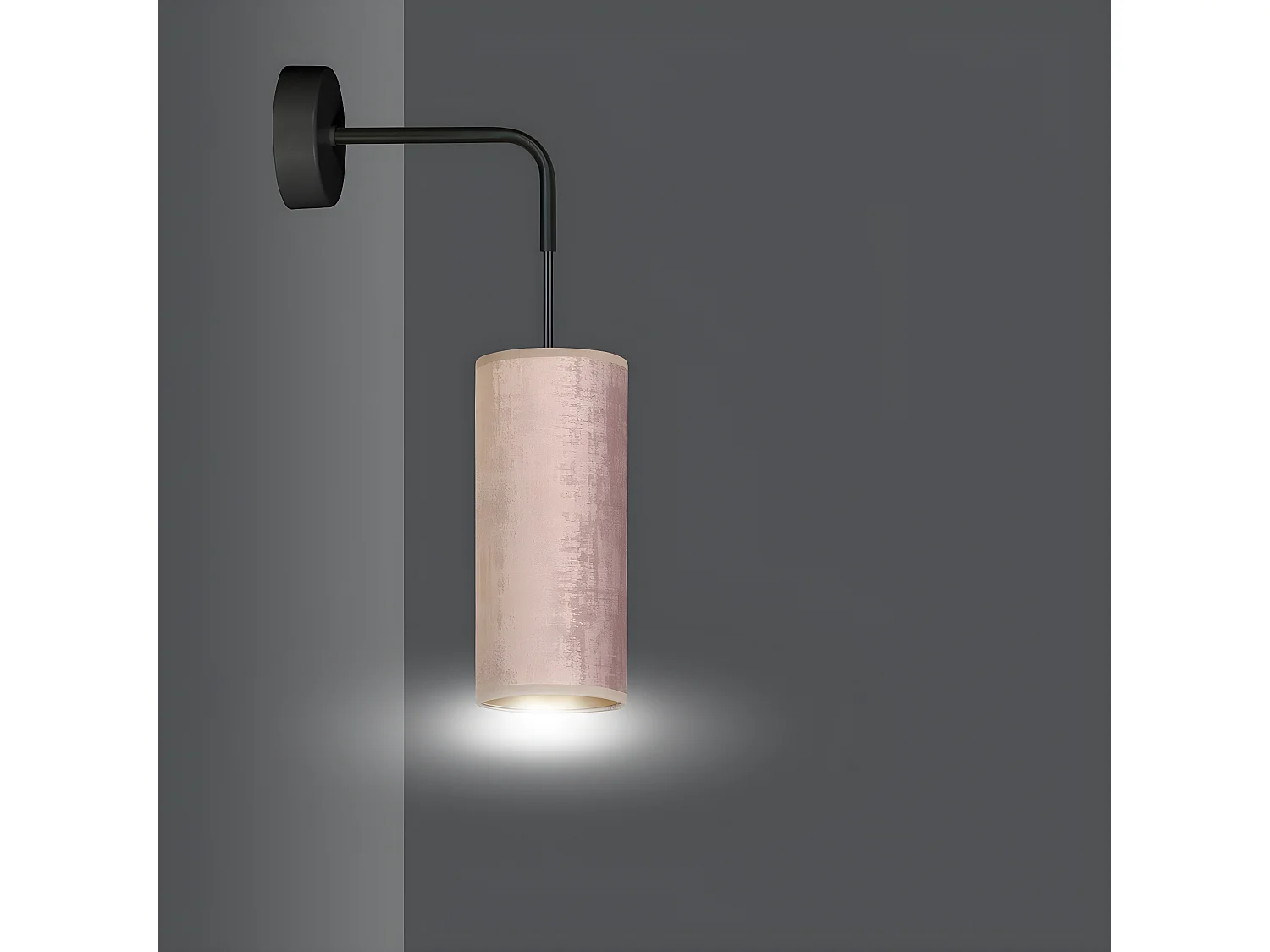 Applique Bente, Noir, 10x40x18 cm, EPIKASA