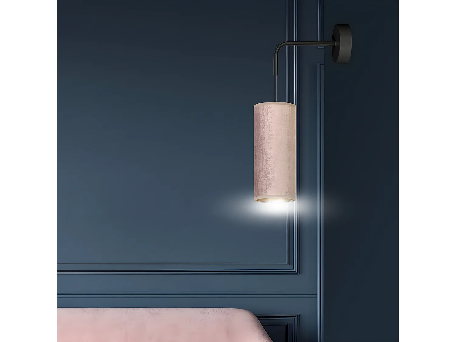 Applique Bente, Noir, 10x40x18 cm, EPIKASA