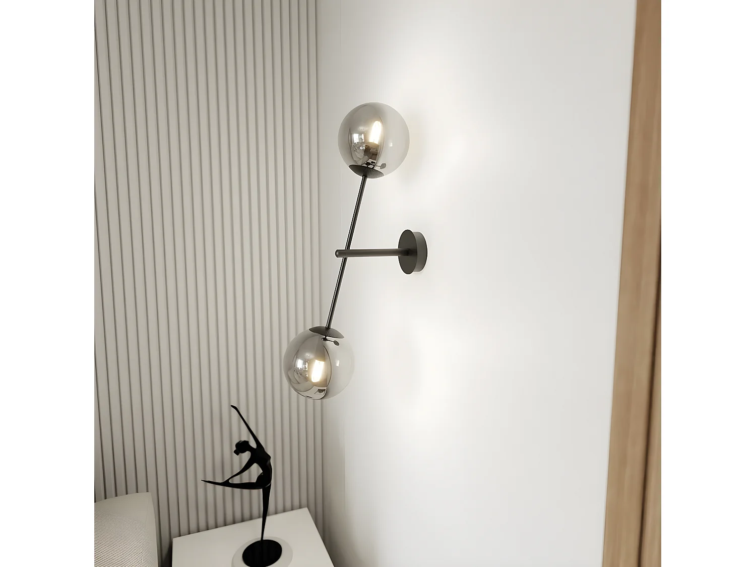 Applique Linear 3, Noir, 12x57x12 cm, Seven Design