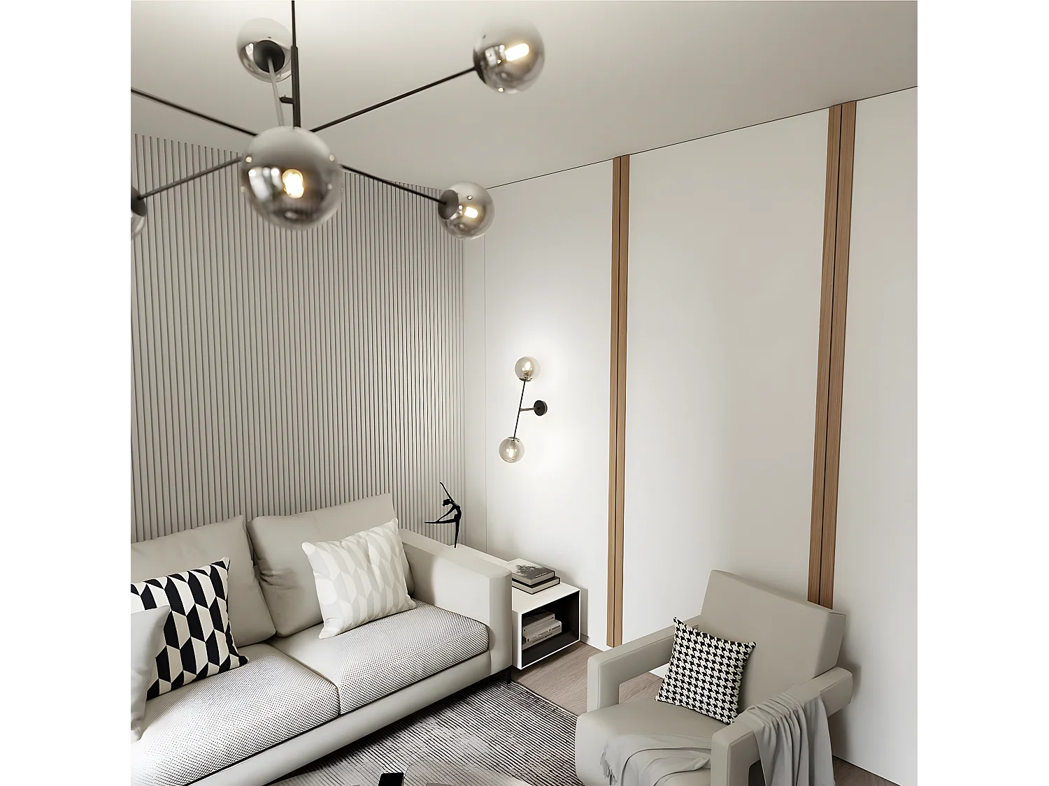 Applique Linear 3, Noir, 12x57x12 cm, Seven Design