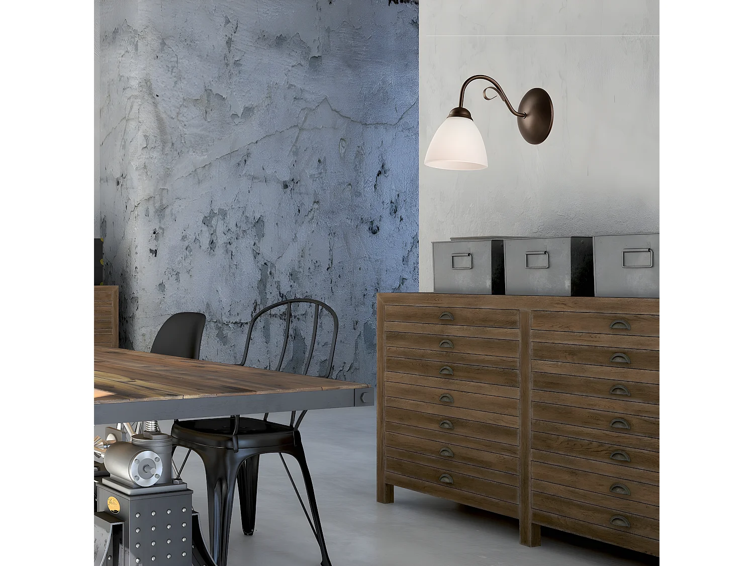 Applique Adelle, Blanc, 26x26x23 cm, Seven Design