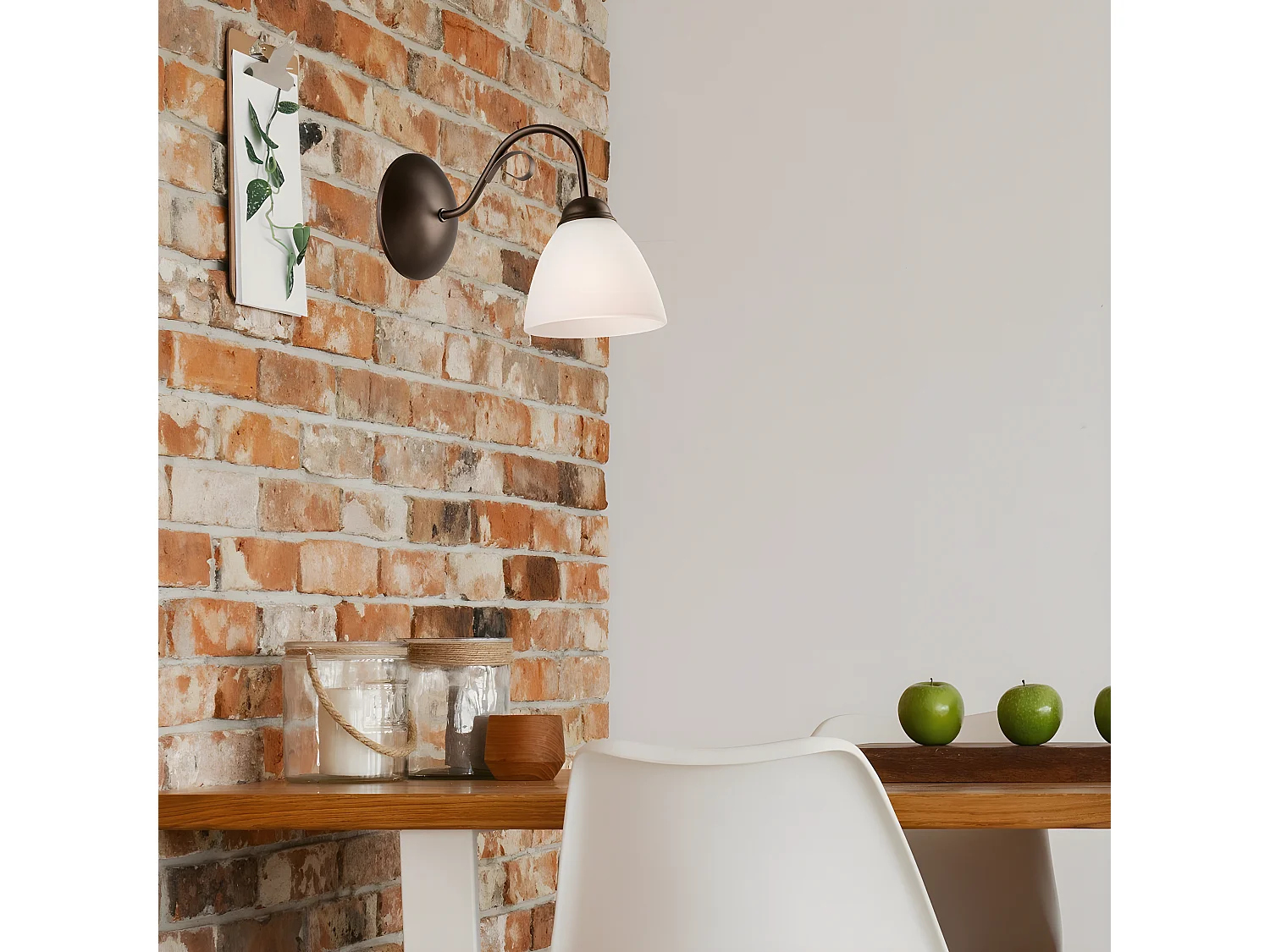 Applique Adelle, Blanc, 26x26x23 cm, Seven Design