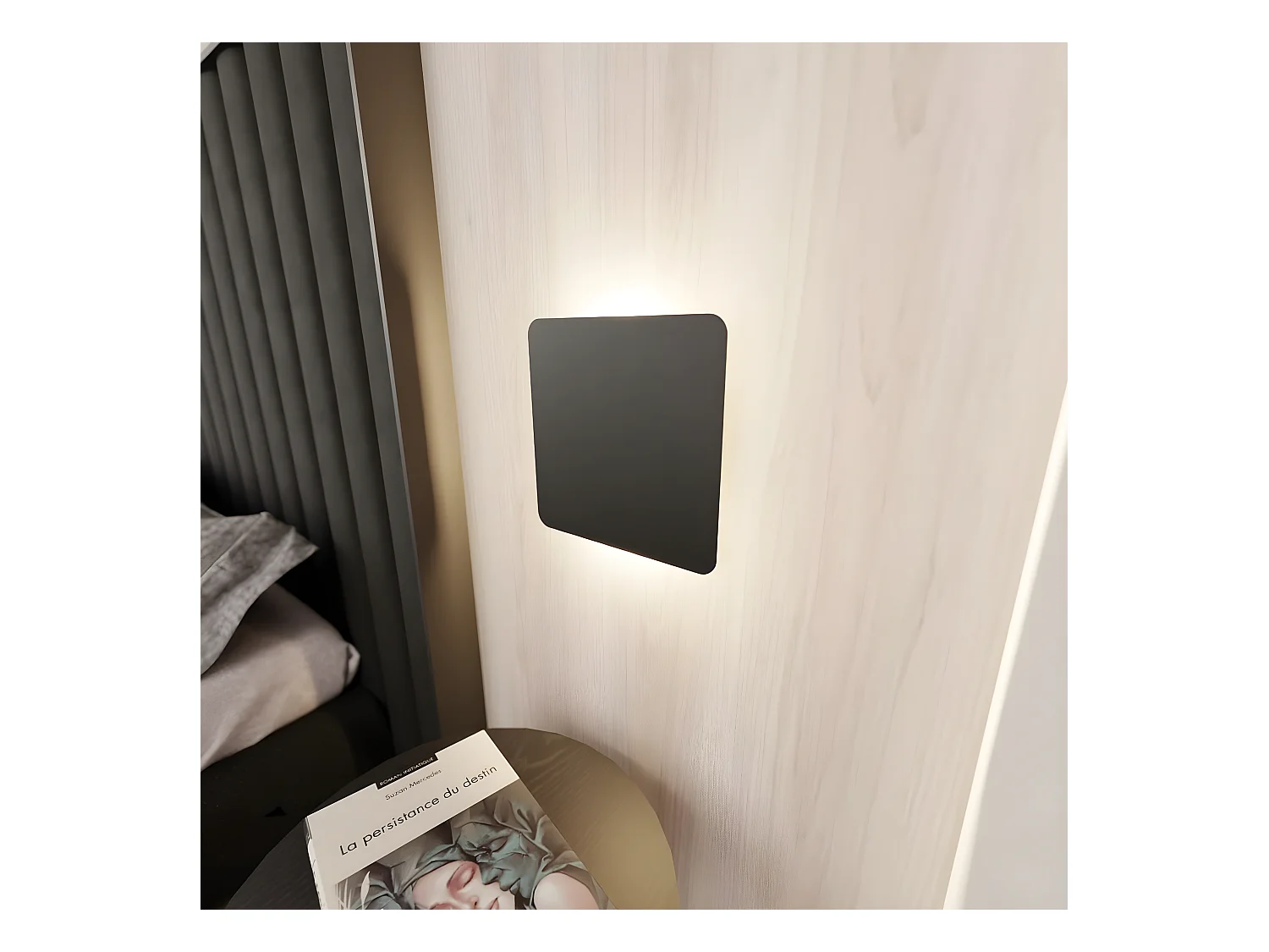 Wandlamp Form, Zwart, 26x26x1 cm, EPIKASA
