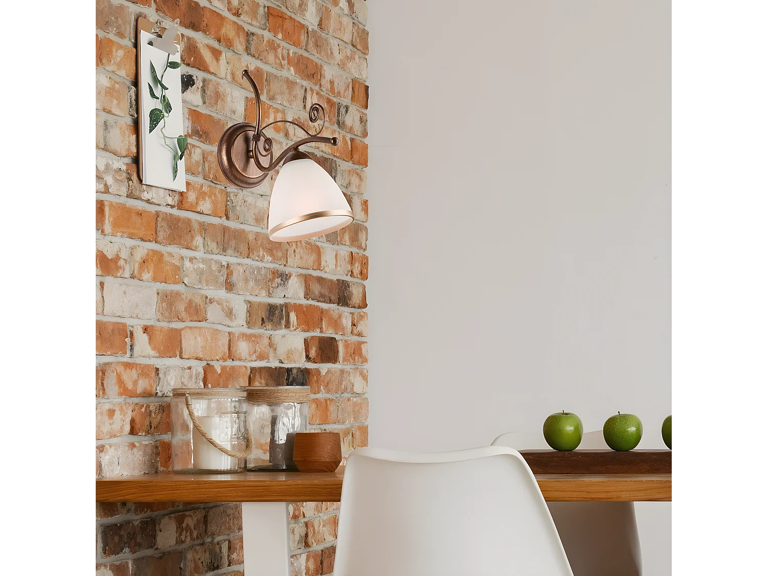 Wandlamp Retrò, Bruin, 25x25x30 cm, Seven Design