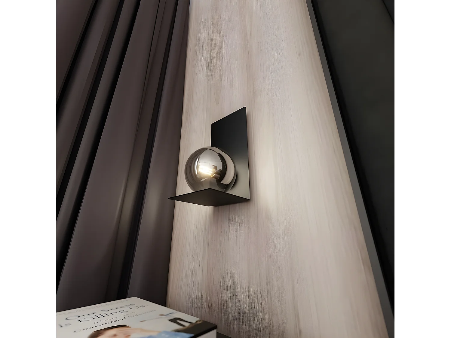 Applique Form, Noir, 14x30x15 cm, EPIKASA