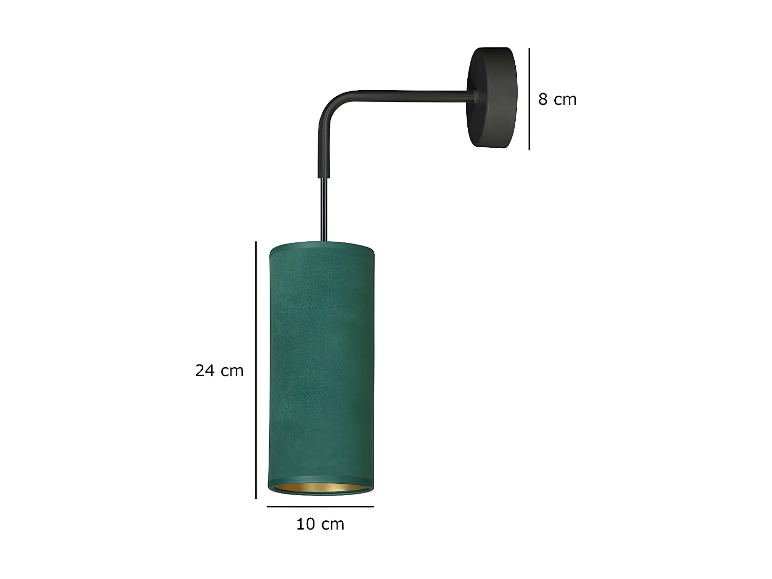 Applique Bente, Vert, 10x40x18 cm, EPIKASA