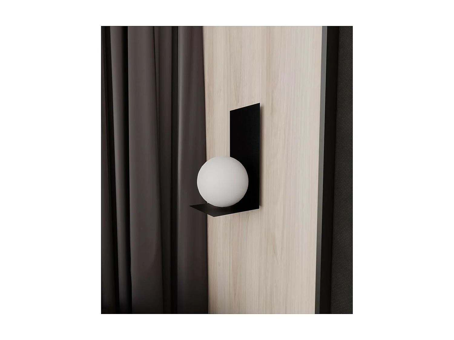 Candeeiro de Parede Form, Preto, 15x30x15 cm, Seven Design