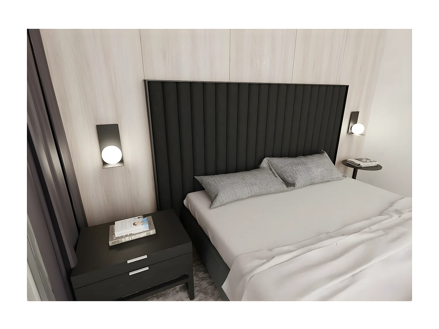 Candeeiro de Parede Form, Preto, 15x30x15 cm, Seven Design