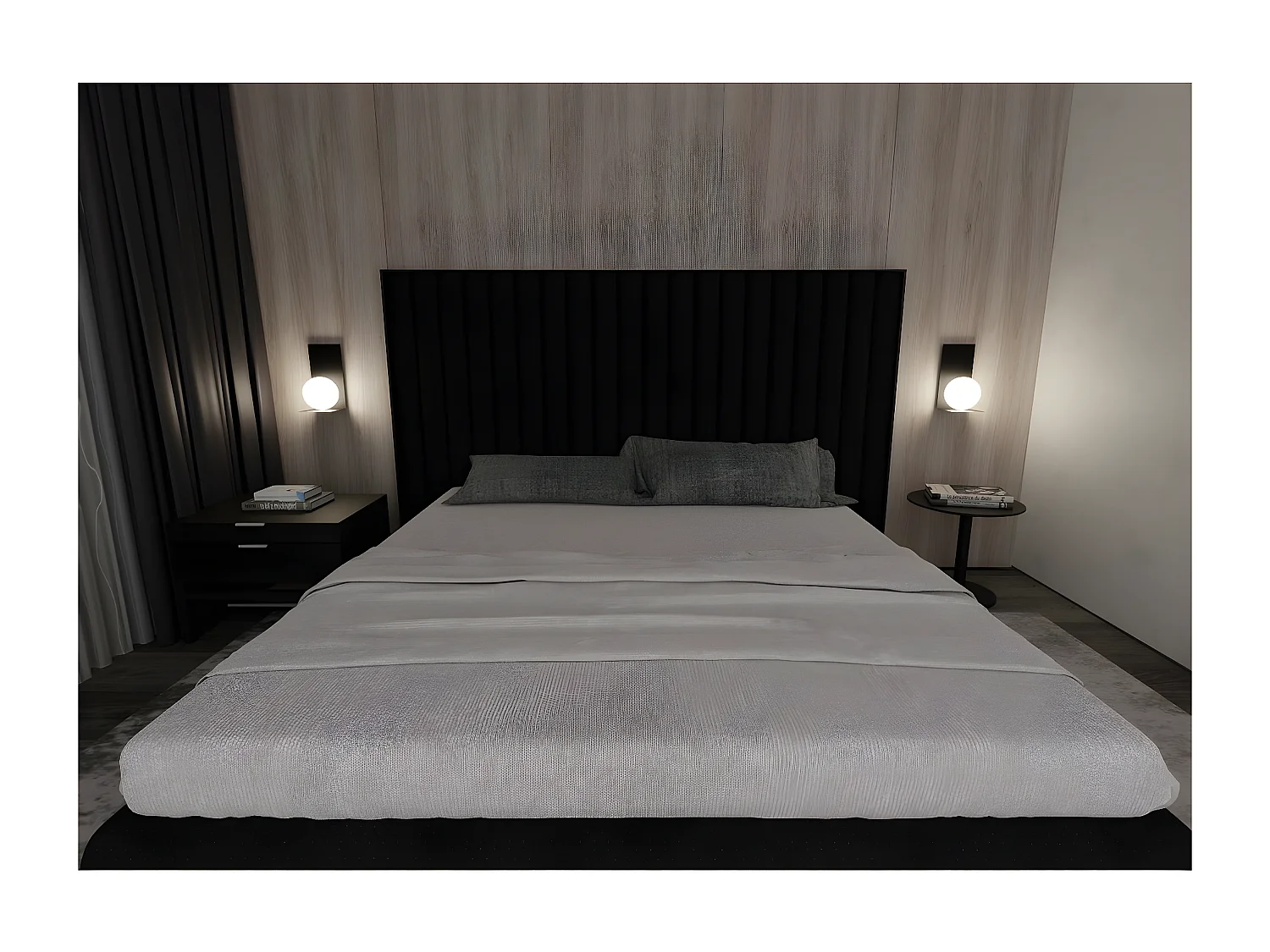 Candeeiro de Parede Form, Preto, 15x30x15 cm, Seven Design