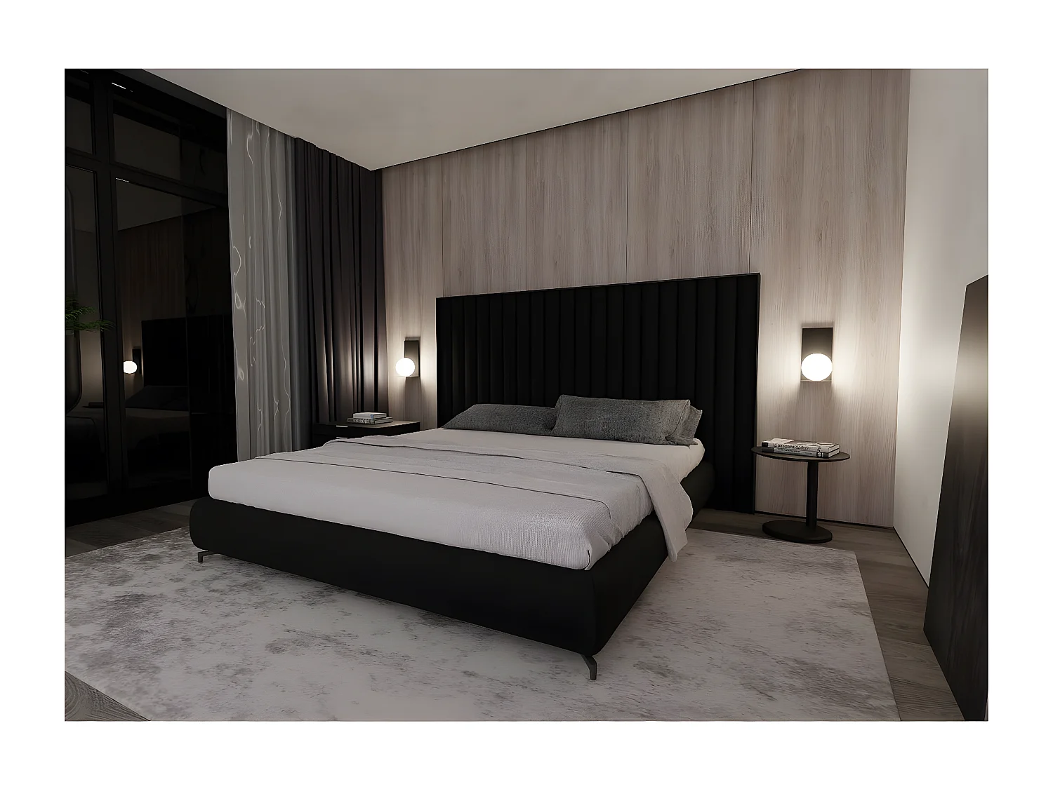 Candeeiro de Parede Form, Preto, 15x30x15 cm, Seven Design