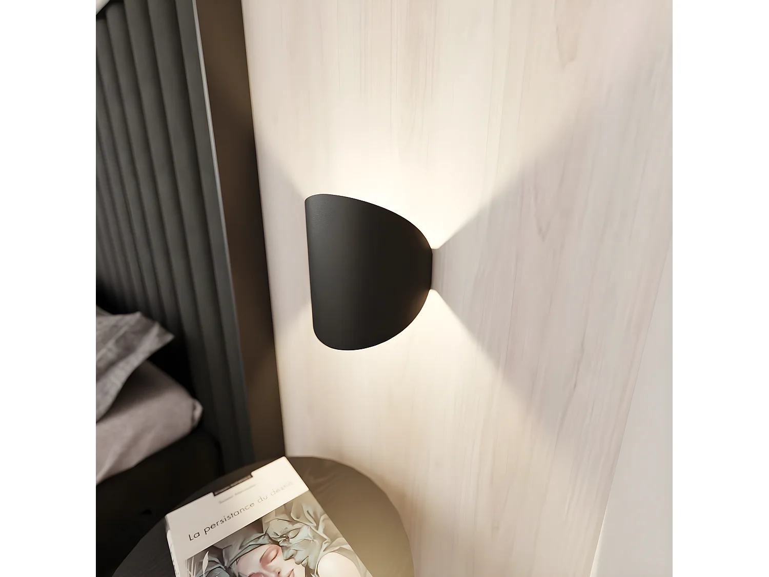 Candeeiro de Parede Form, Preto, 20,5x22,5x5 cm, Seven Design