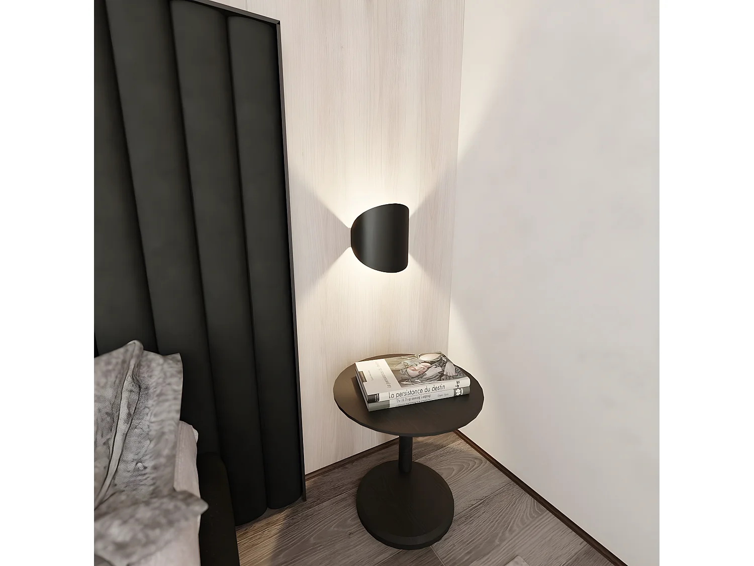 Candeeiro de Parede Form, Preto, 20,5x22,5x5 cm, Seven Design