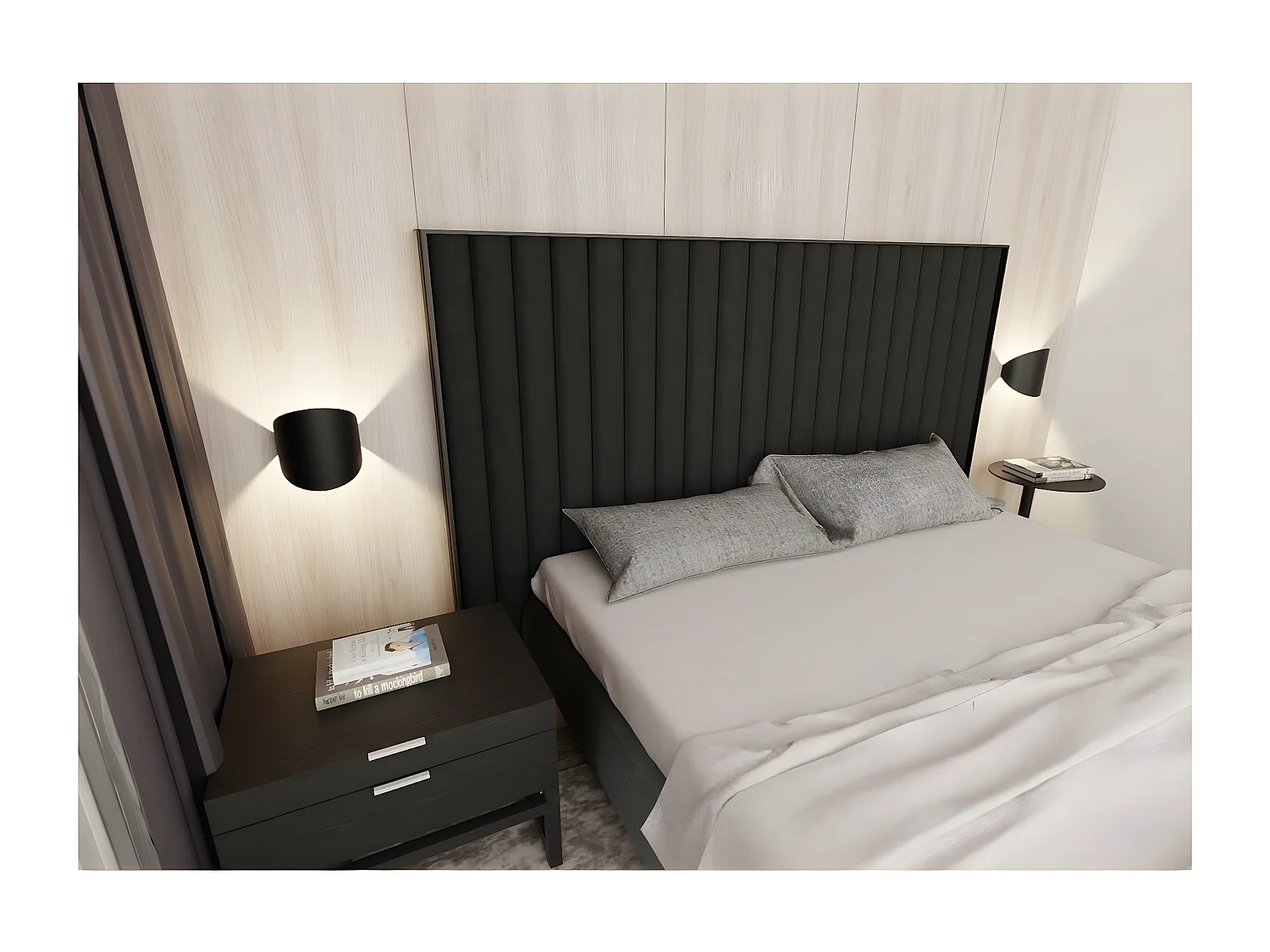 Candeeiro de Parede Form, Preto, 20,5x22,5x5 cm, Seven Design