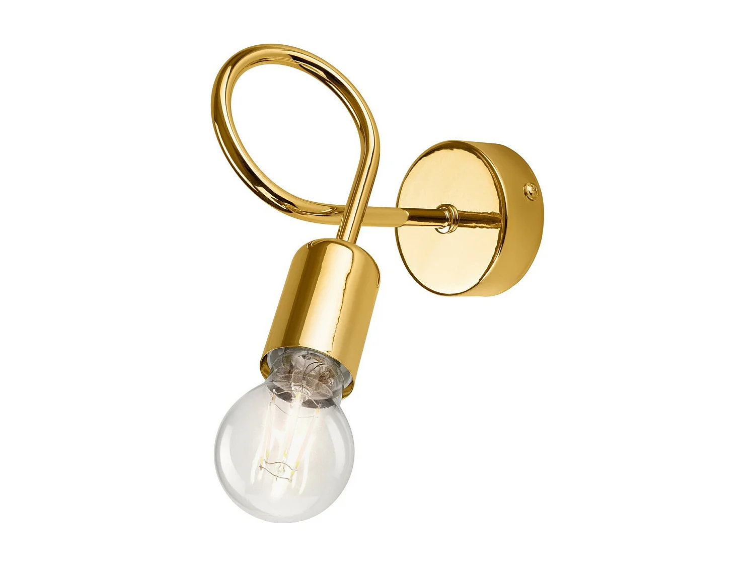 Candeeiro de Parede Camilla, Ouro, 8x8x18 cm, Seven Design