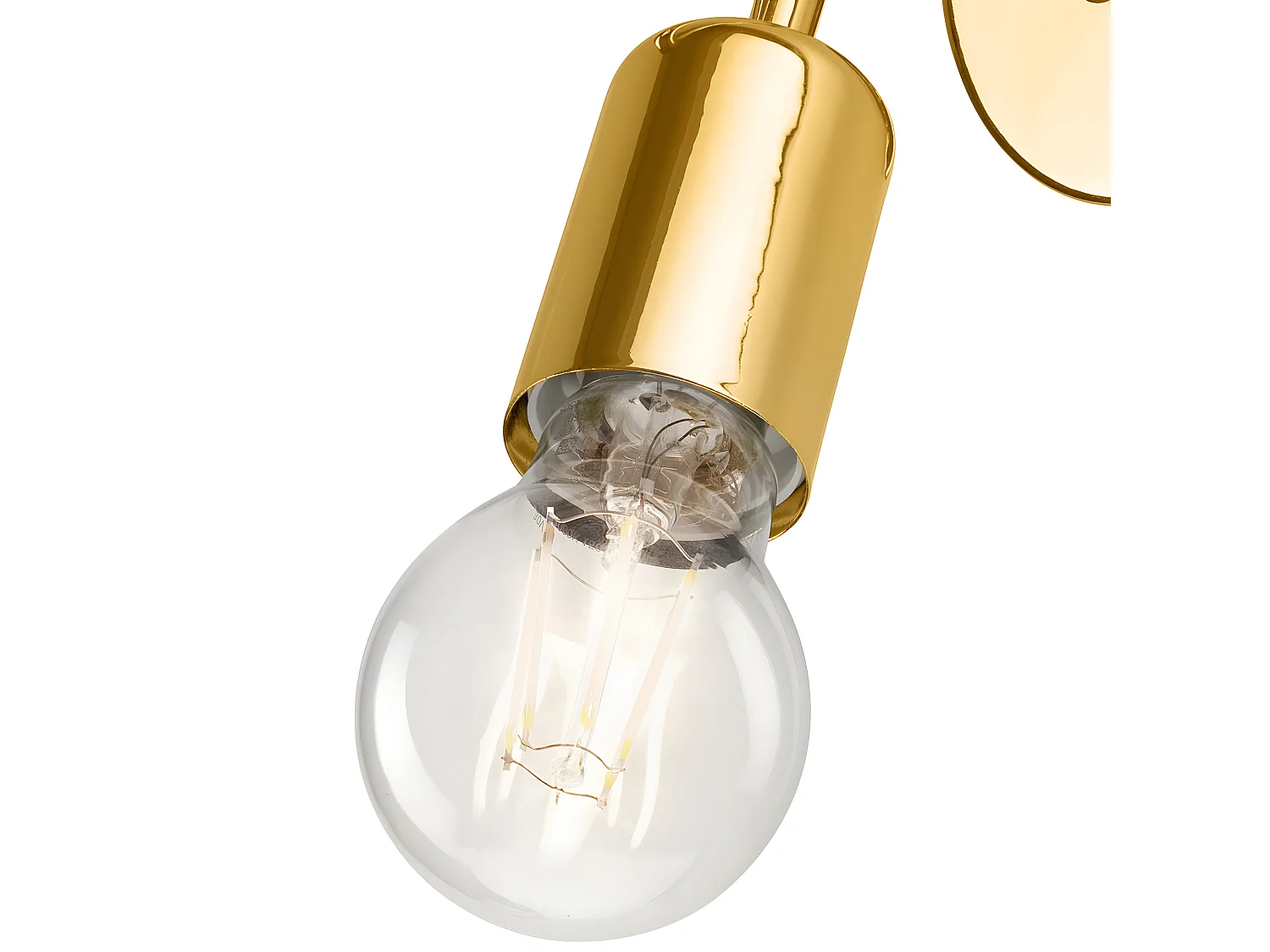 Candeeiro de Parede Camilla, Ouro, 8x8x18 cm, Seven Design