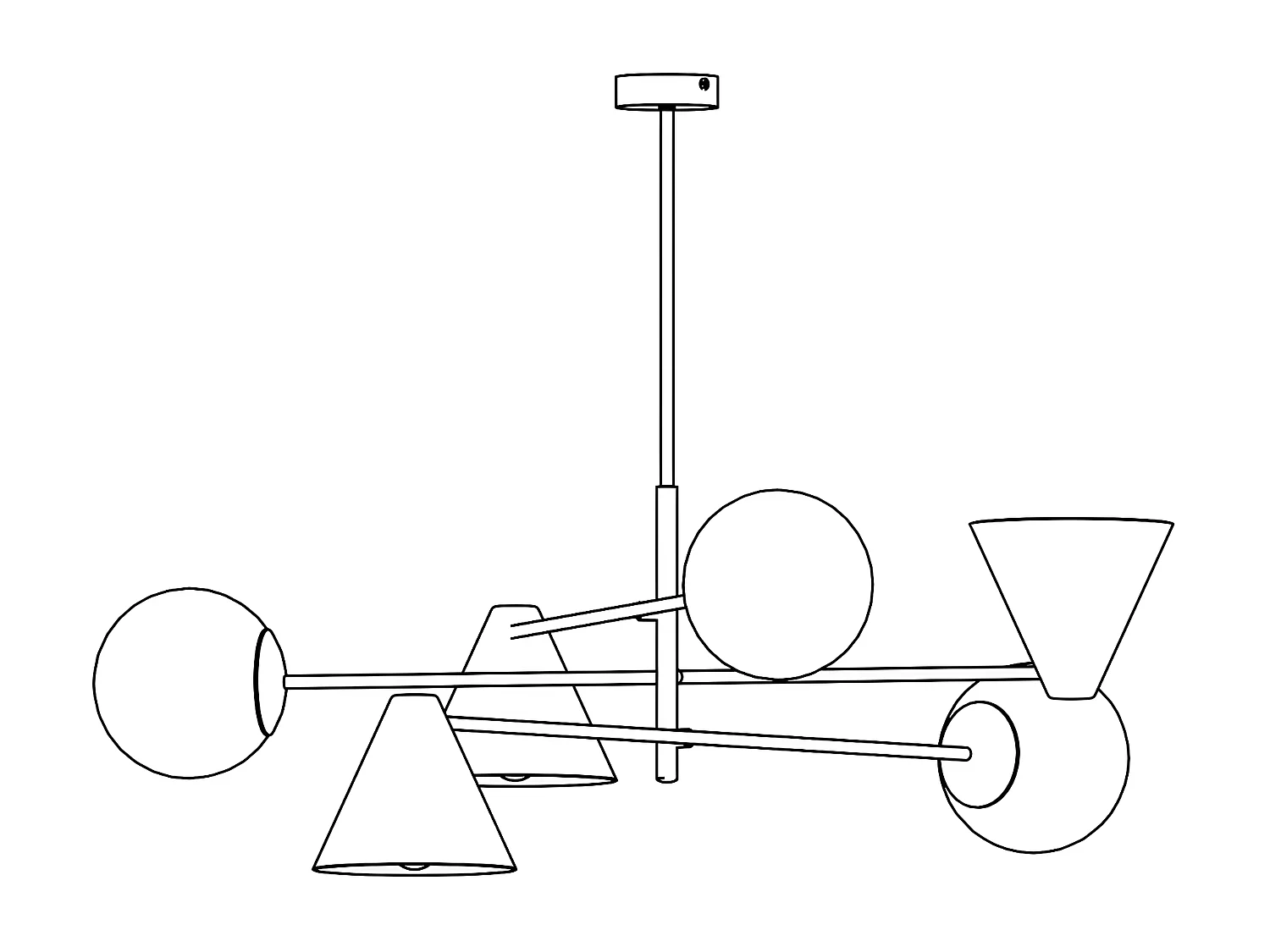 Candeeiro de Parede Camilla, Ouro, 8x8x18 cm, Seven Design