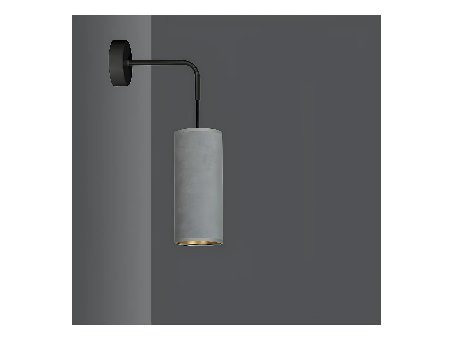 Applique Bente, Gris, 10x40x18 cm, EPIKASA