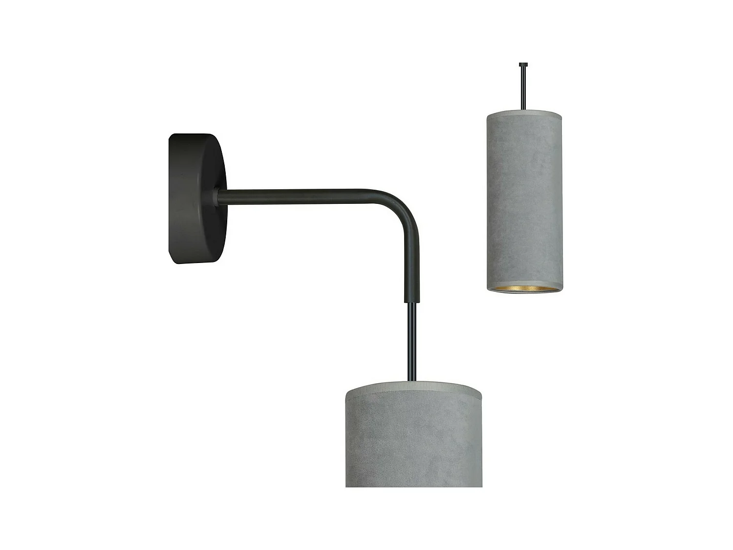 Applique Bente, Gris, 10x40x18 cm, EPIKASA