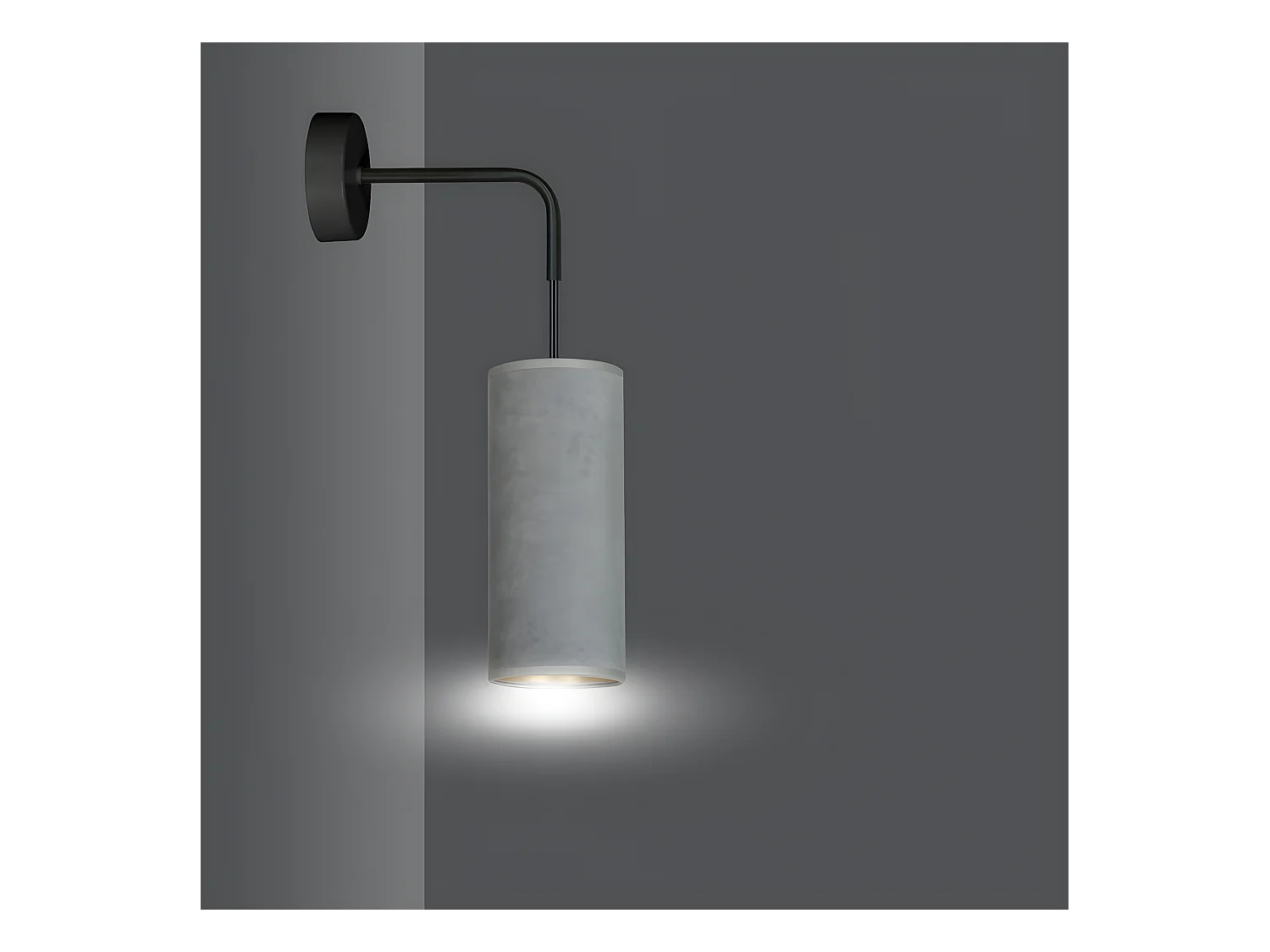 Applique Bente, Gris, 10x40x18 cm, EPIKASA