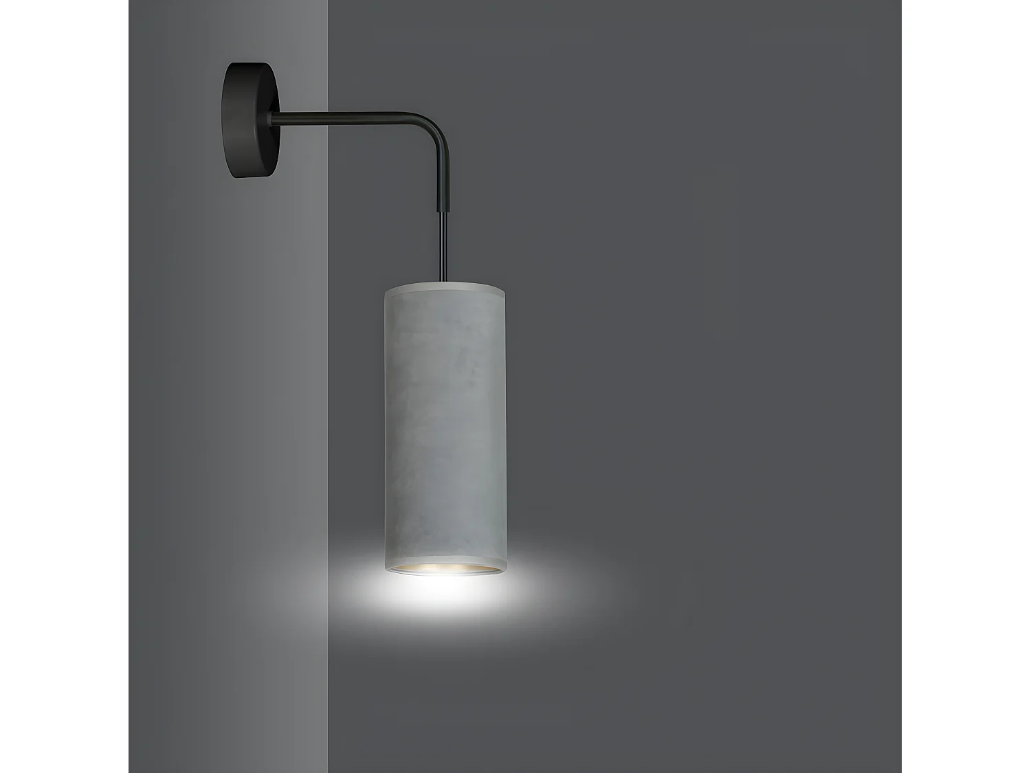 Applique Bente, Gris, 10x40x18 cm, EPIKASA