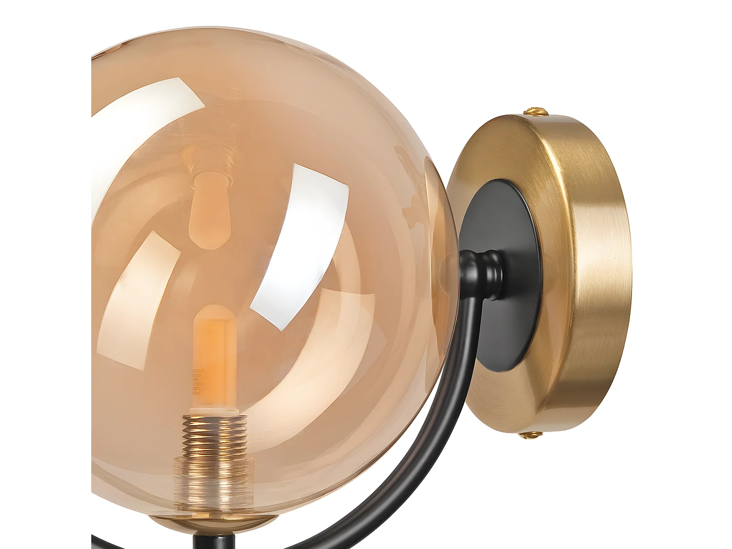 Candeeiro de Parede Georgia, Ouro, 14,5x12x20 cm, Seven Design