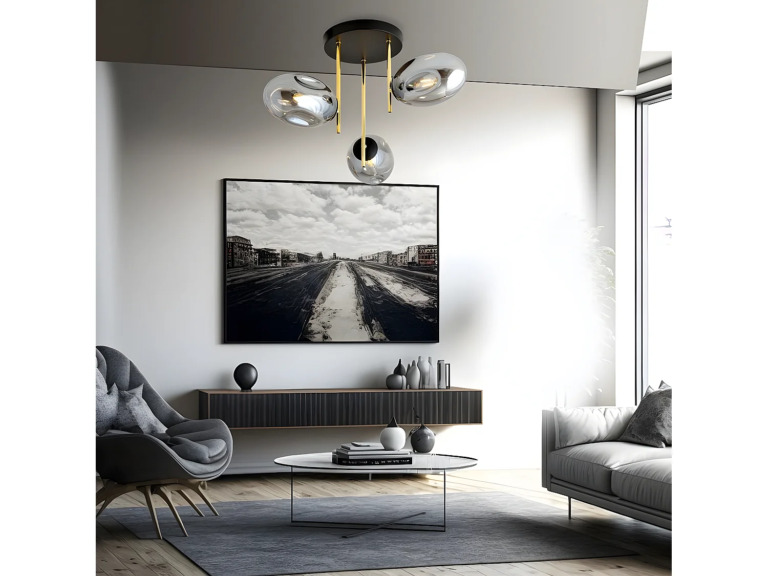 Candeeiro de Parede Georgia, Ouro, 14,5x12x20 cm, Seven Design