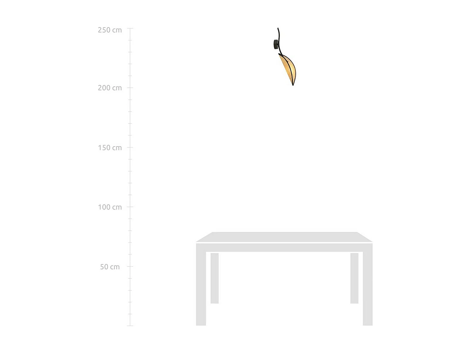 Lampada a Parete Lotus, Marrone, 12x51x12 cm, Seven Design