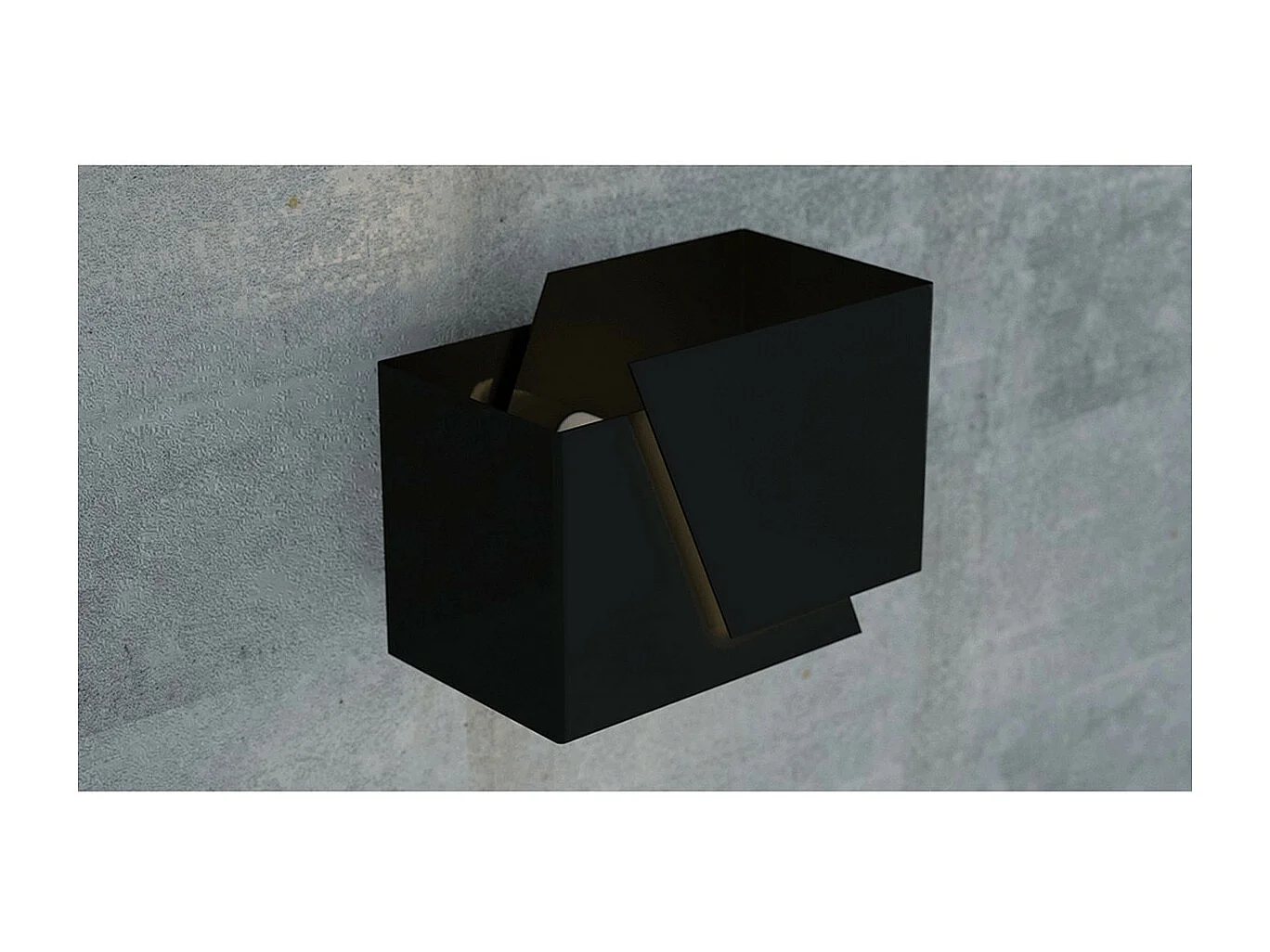 Wandlamp Frost, Zwart, 17x13x13 cm, Seven Design