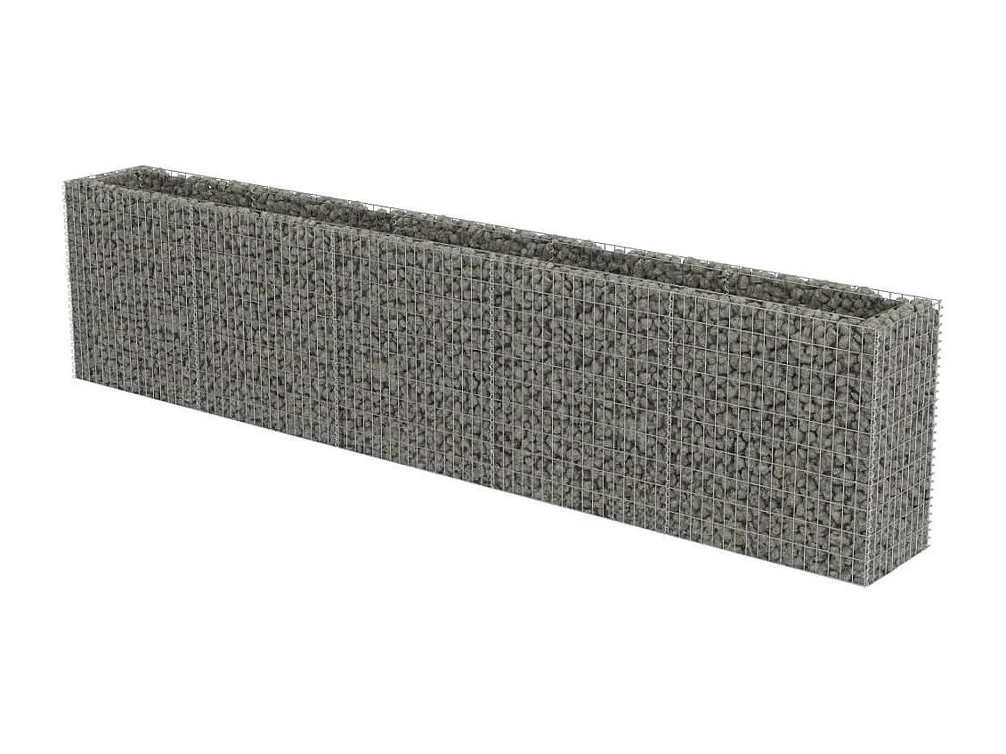 Lit surélevé à gabion Acier galvanisé 450x50x100 cm