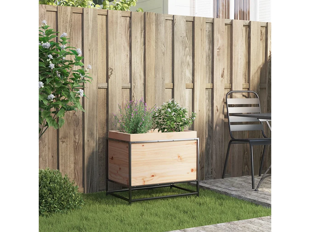 Jardinière 60x40x50 cm bois de pin massif