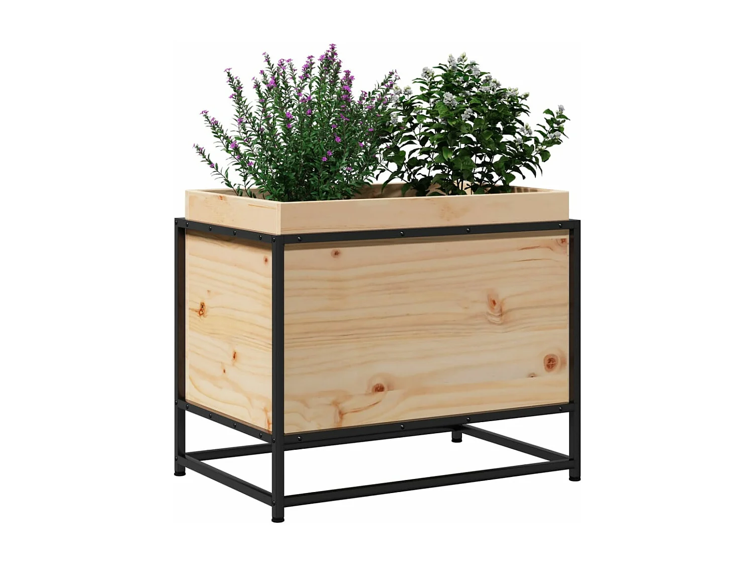 Jardinière 60x40x50 cm bois de pin massif