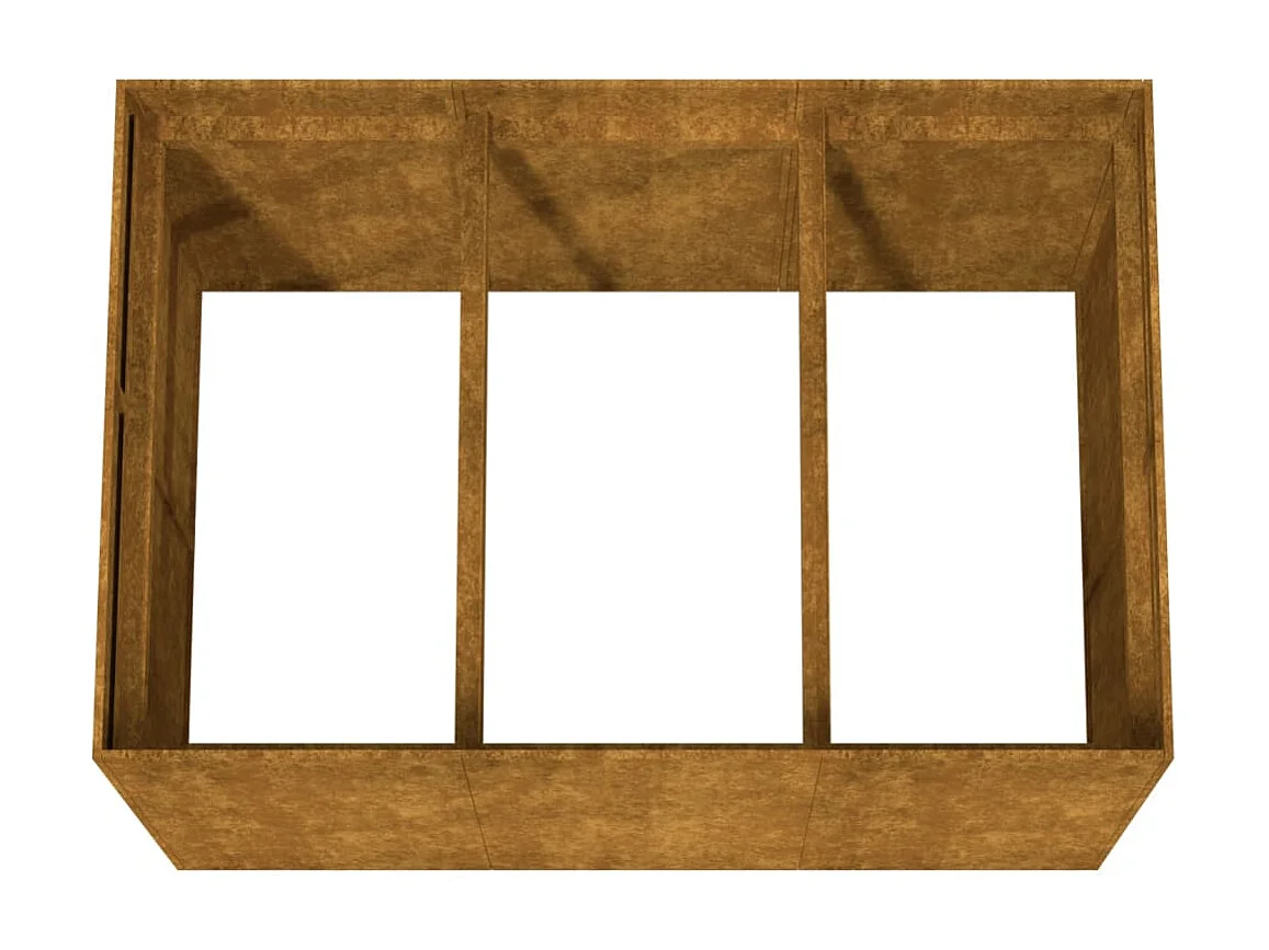 Lit surélevé de jardin 120x80x80 cm acier corten