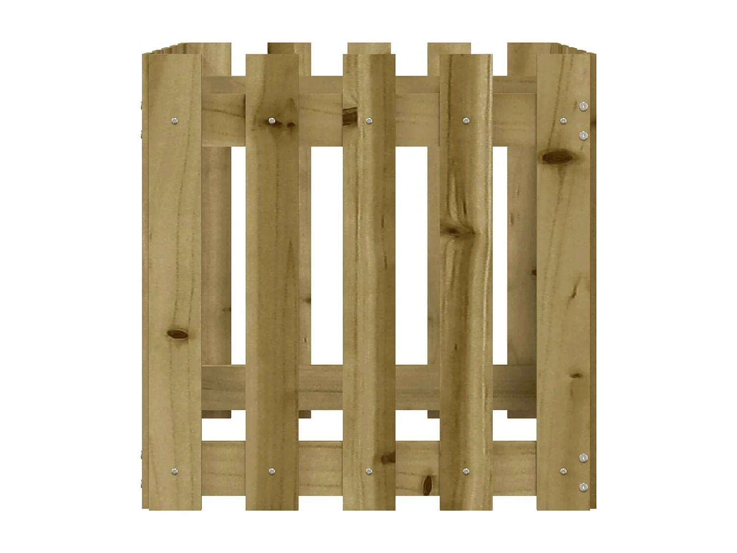 Jardinera diseño de valla madera de pino impregnada 50x50x50 cm