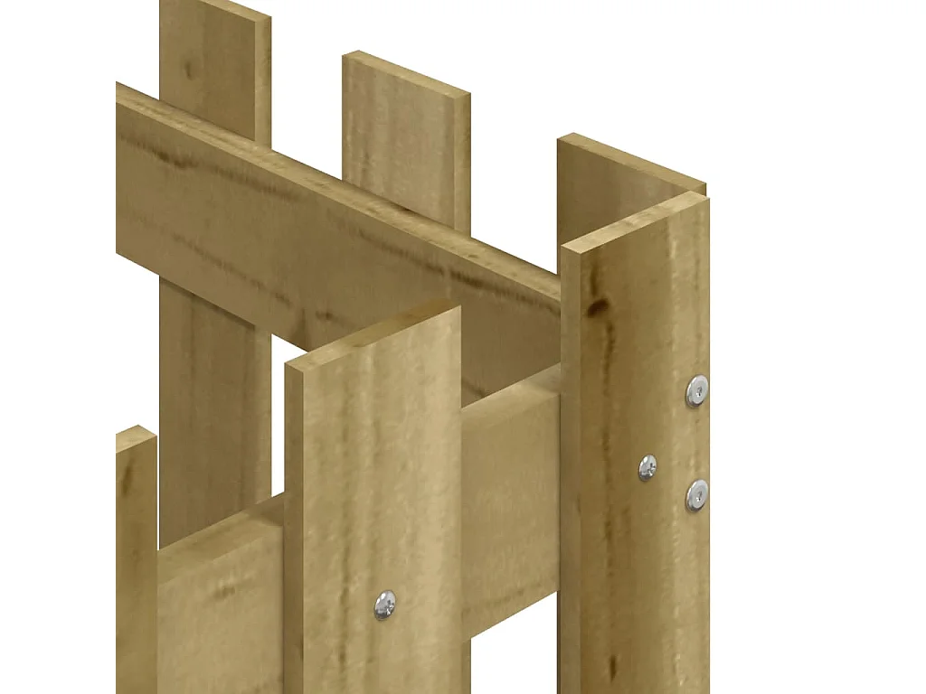 Jardinera diseño de valla madera de pino impregnada 50x50x50 cm