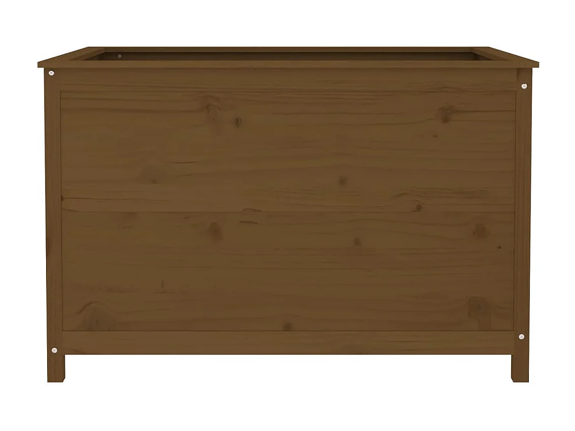 Arriate elevado jardín madera pino marrón miel 119,5x82,5x78 cm