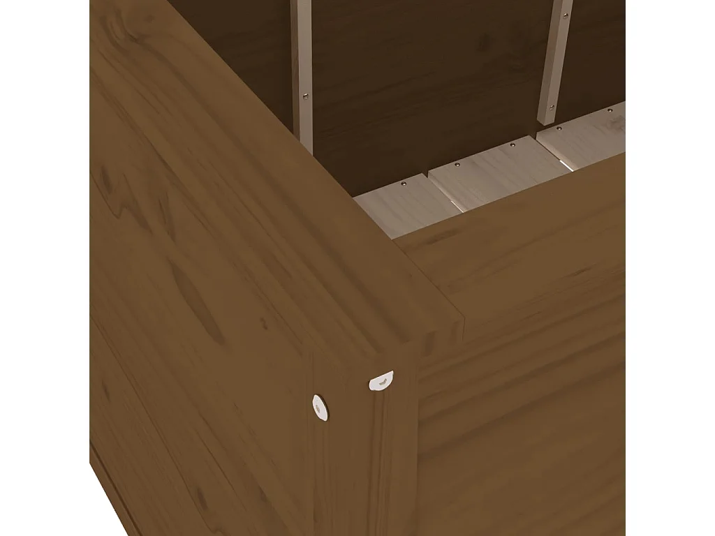 Arriate elevado jardín madera pino marrón miel 119,5x82,5x78 cm