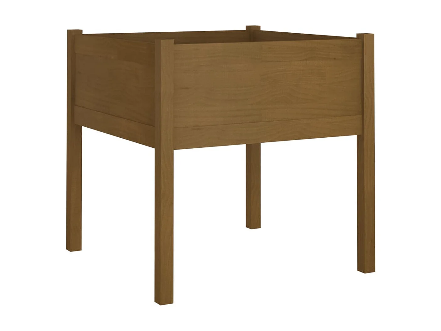 Jardinières 2 pièces Marron miel 70x70x70 cm Bois de pin massif