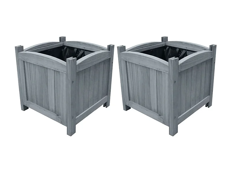 Lits surélevés de jardin 2 pièces 30x30x30 cm Bois de sapin massif