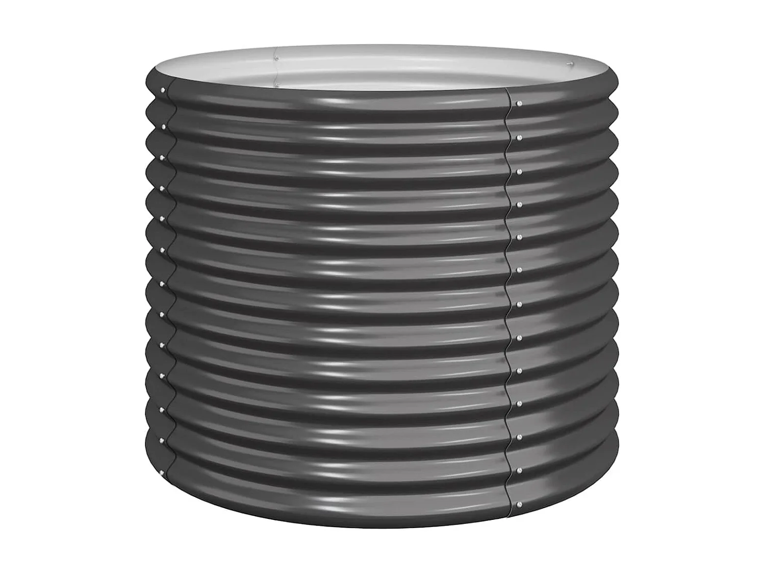 Jardinera acero con recubrimiento polvo antracita 80x80x68 cm