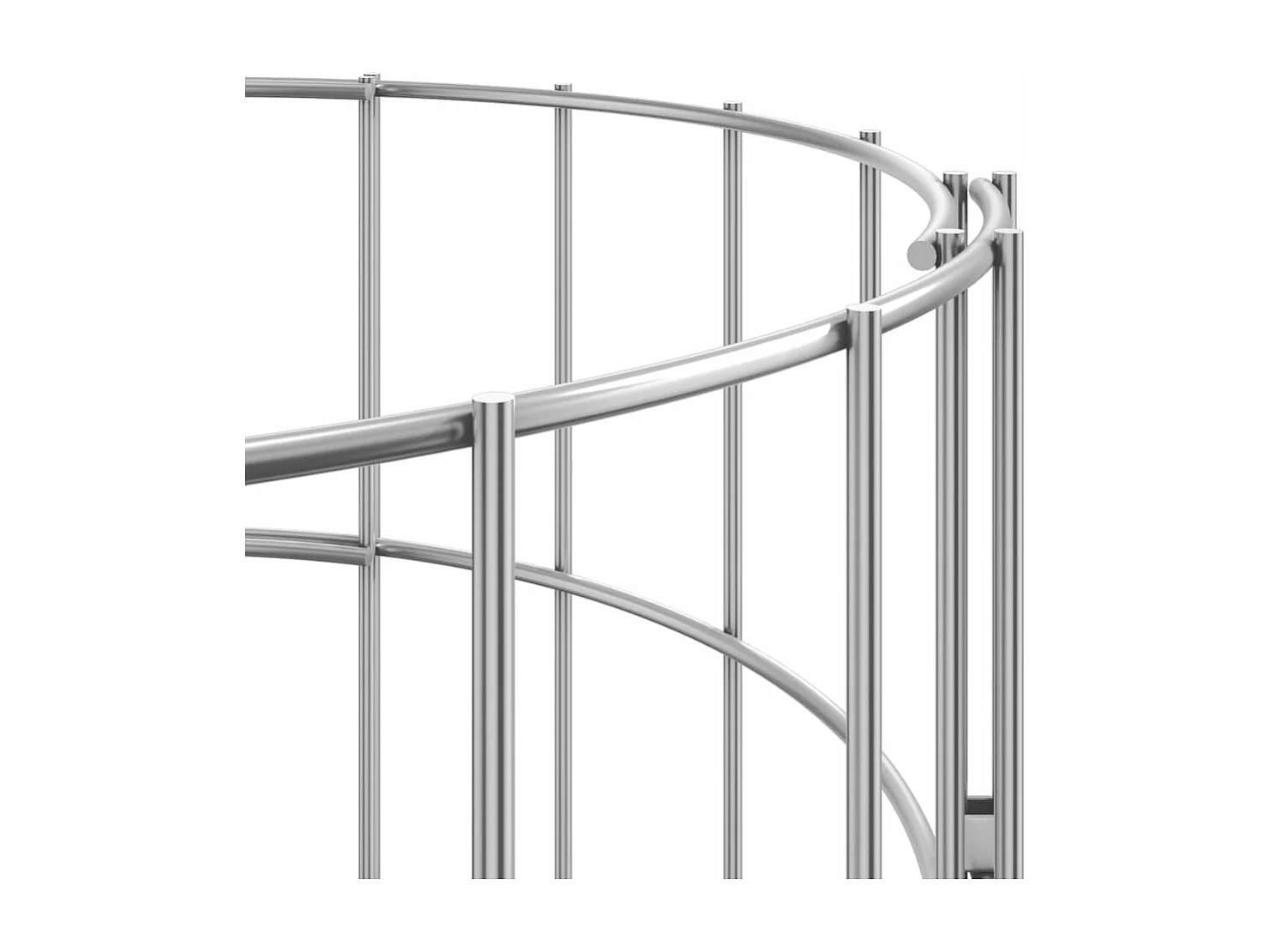 Arriate gaviones circular 3 unidades acero galvanizado Ø30x50 cm