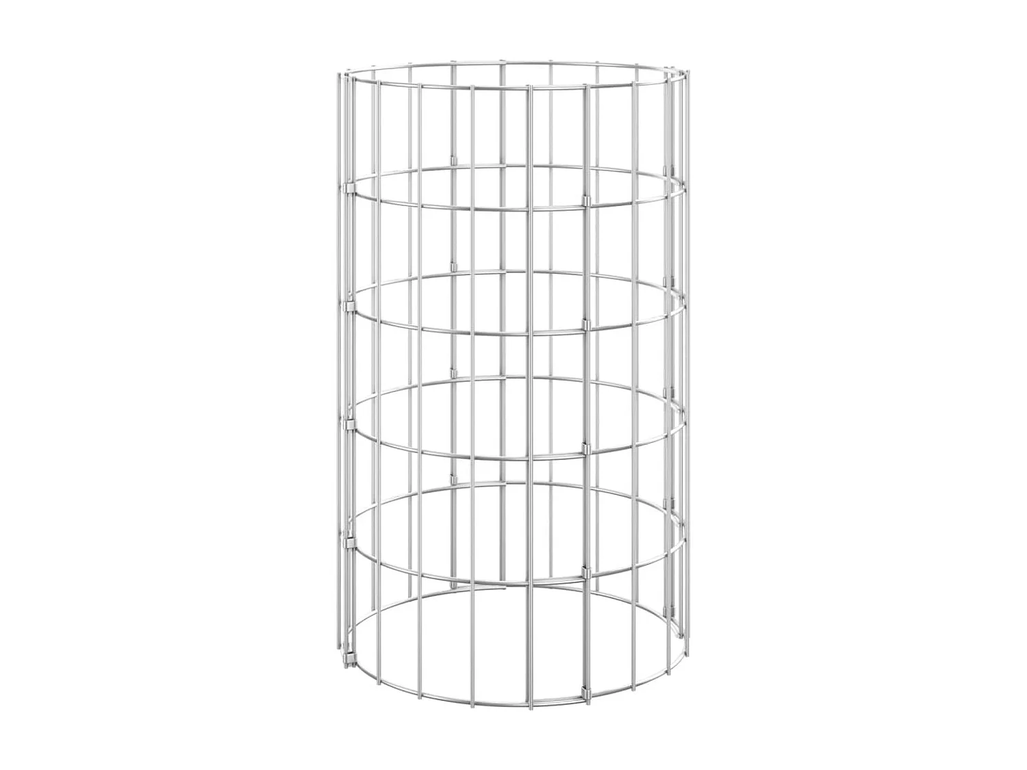 Arriate gaviones circular 3 unidades acero galvanizado Ø30x50 cm