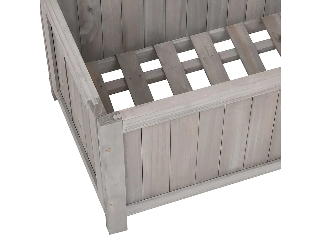 Jardinière à treillis de jardin Gris 70x30x135 cm Bois de sapin